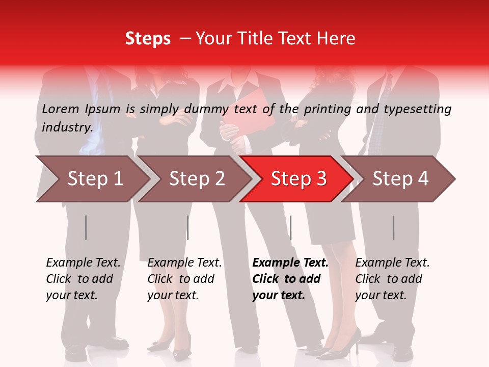 A Group Of Business People Standing Next To Each Other PowerPoint Template