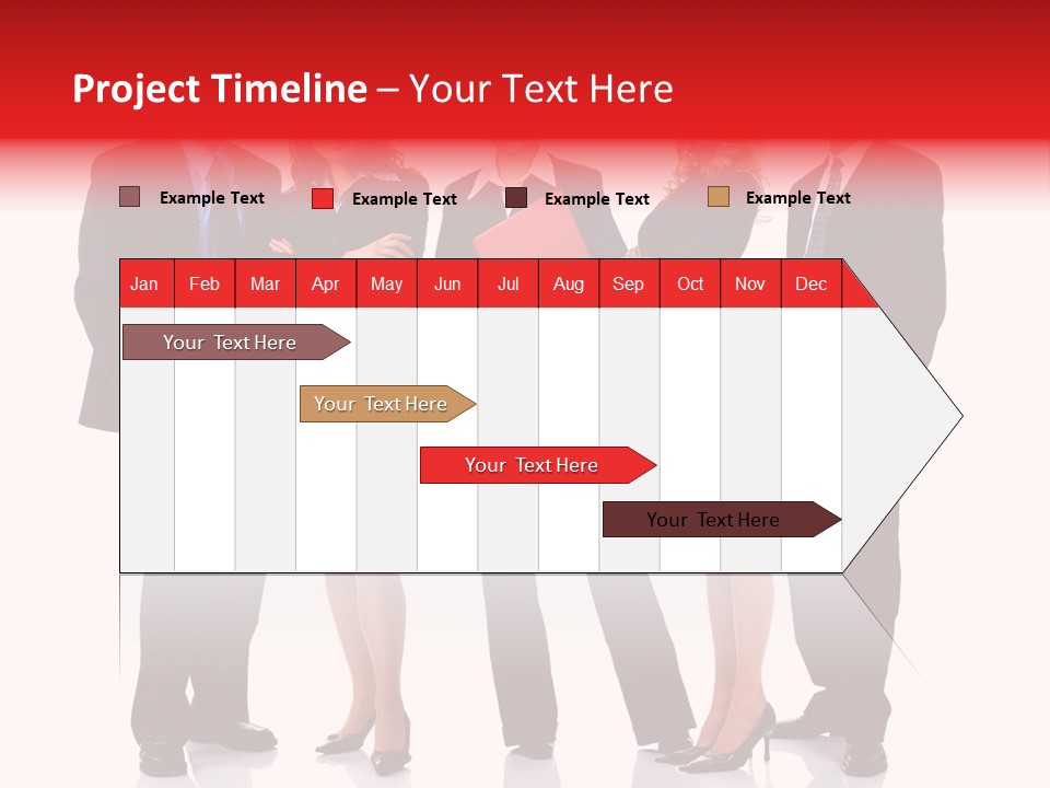 A Group Of Business People Standing Next To Each Other PowerPoint Template