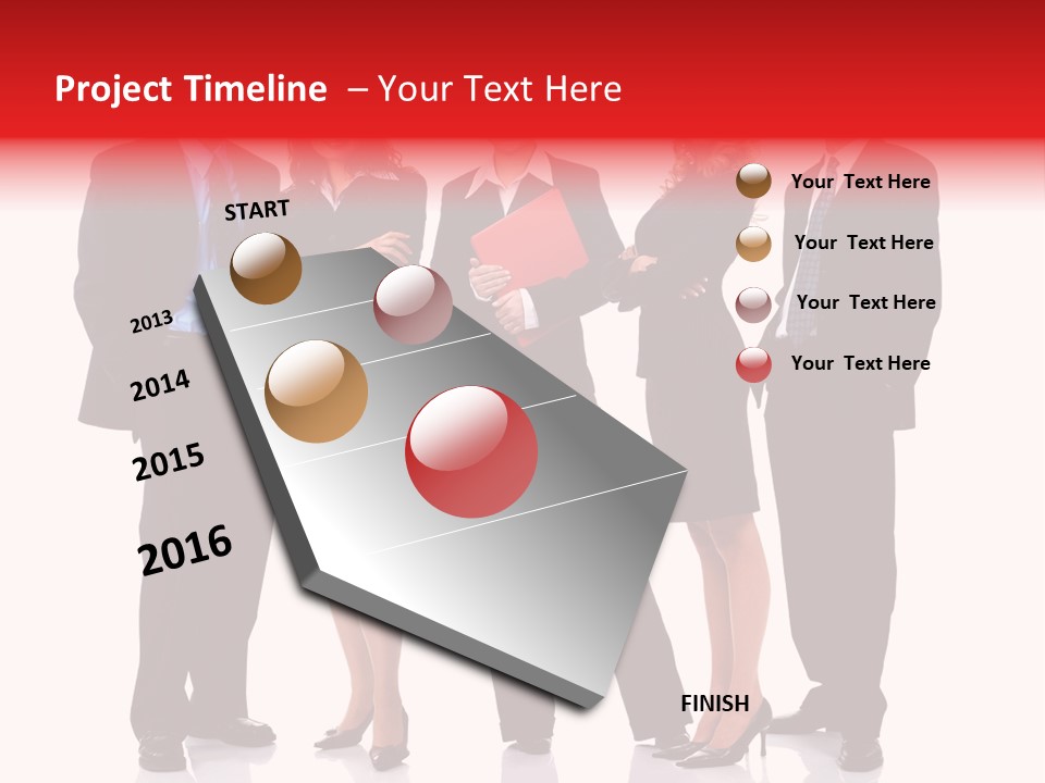 A Group Of Business People Standing Next To Each Other PowerPoint Template