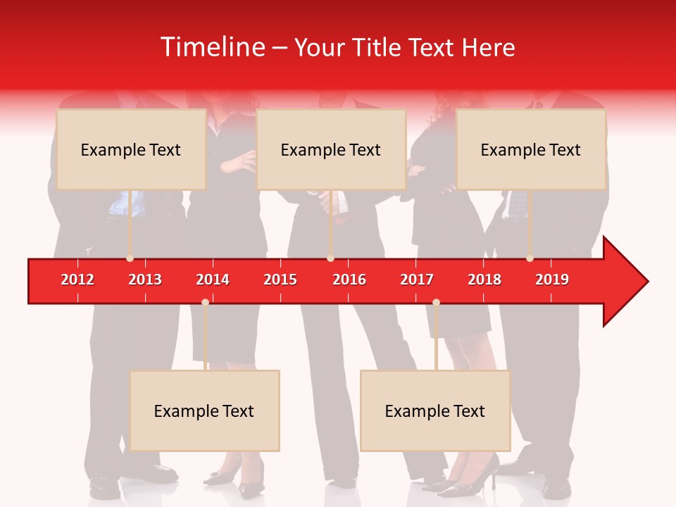 A Group Of Business People Standing Next To Each Other PowerPoint Template