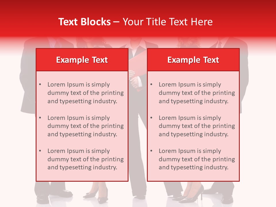 A Group Of Business People Standing Next To Each Other PowerPoint Template