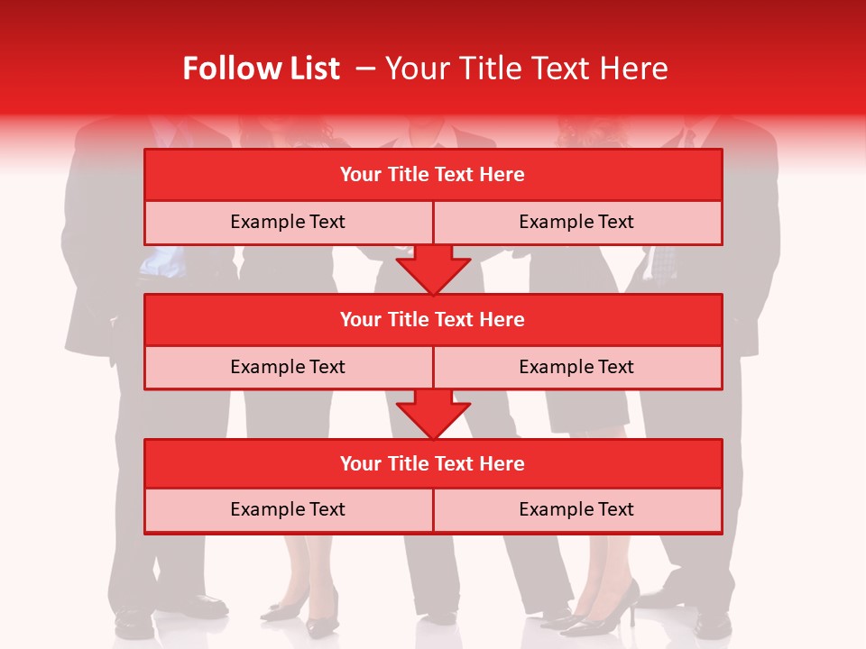 A Group Of Business People Standing Next To Each Other PowerPoint Template