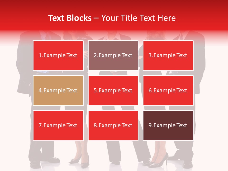 A Group Of Business People Standing Next To Each Other PowerPoint Template