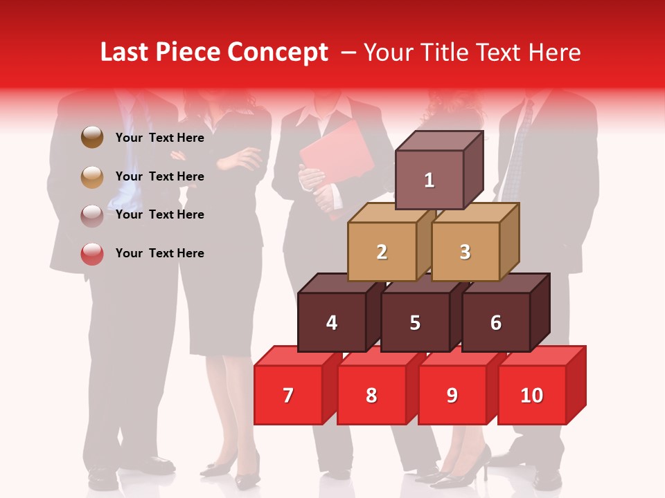 A Group Of Business People Standing Next To Each Other PowerPoint Template