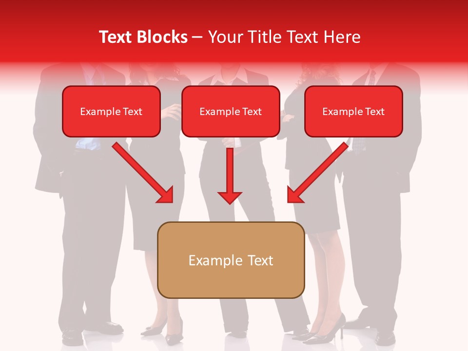 A Group Of Business People Standing Next To Each Other PowerPoint Template