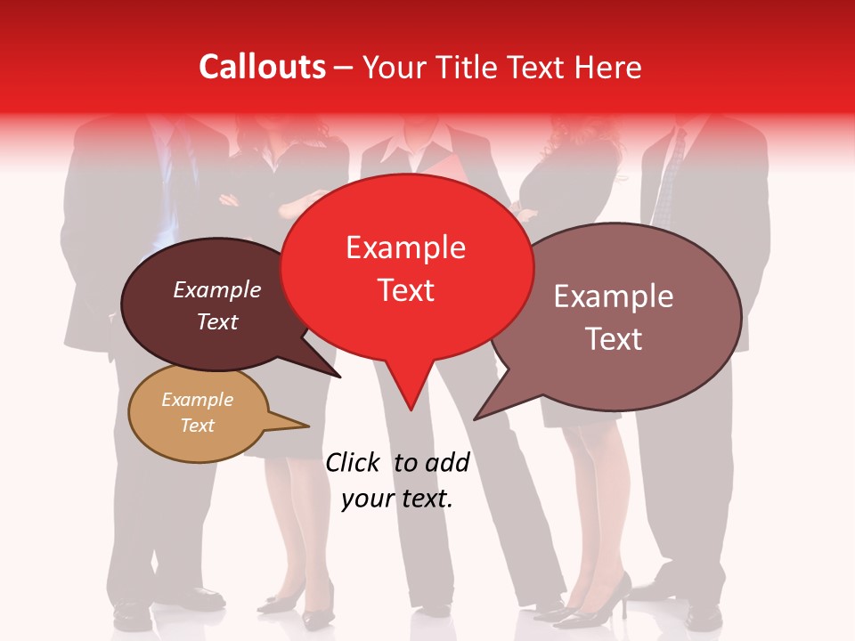 A Group Of Business People Standing Next To Each Other PowerPoint Template