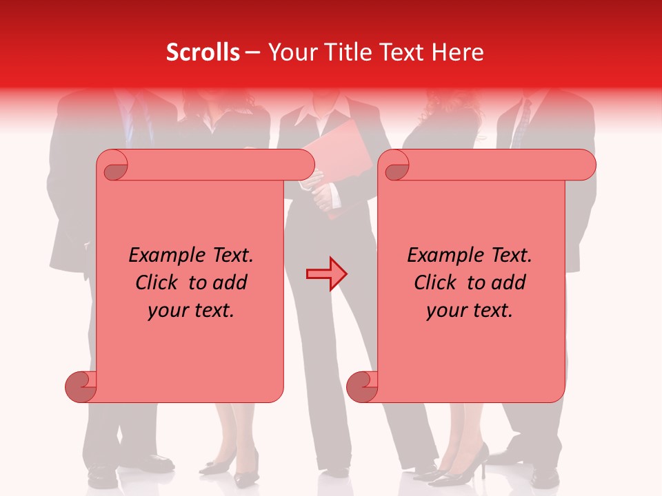 A Group Of Business People Standing Next To Each Other PowerPoint Template