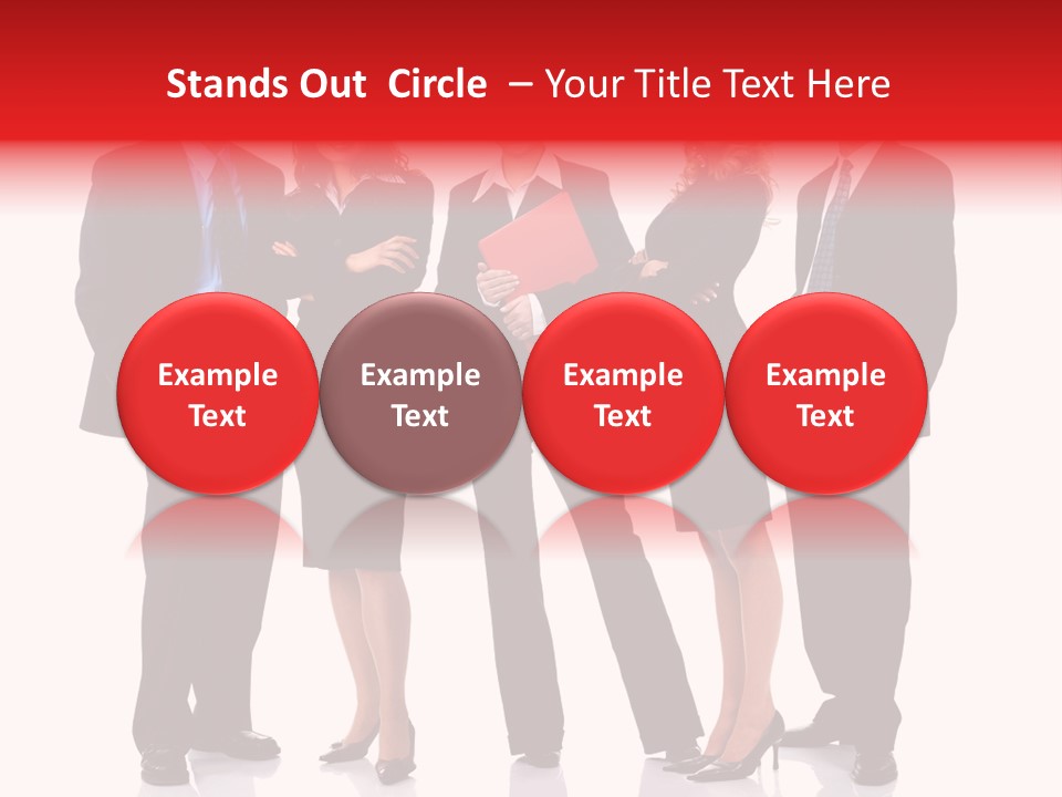 A Group Of Business People Standing Next To Each Other PowerPoint Template
