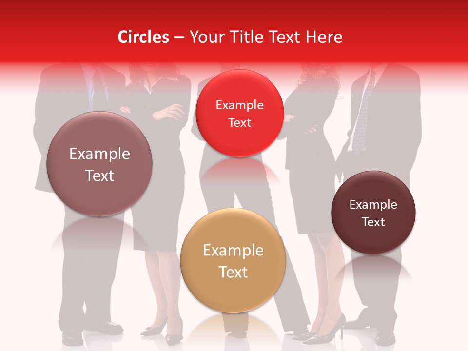 A Group Of Business People Standing Next To Each Other PowerPoint Template