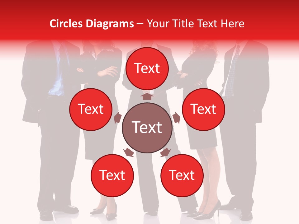 A Group Of Business People Standing Next To Each Other PowerPoint Template