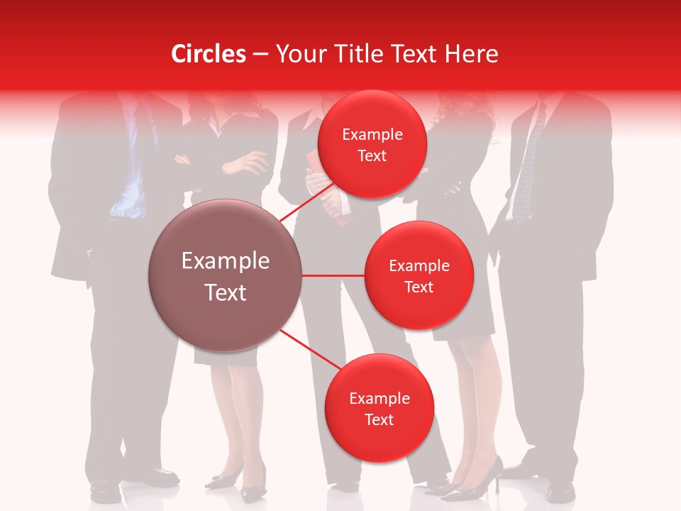 A Group Of Business People Standing Next To Each Other PowerPoint Template