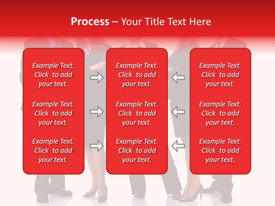 A Group Of Business People Standing Next To Each Other PowerPoint Template