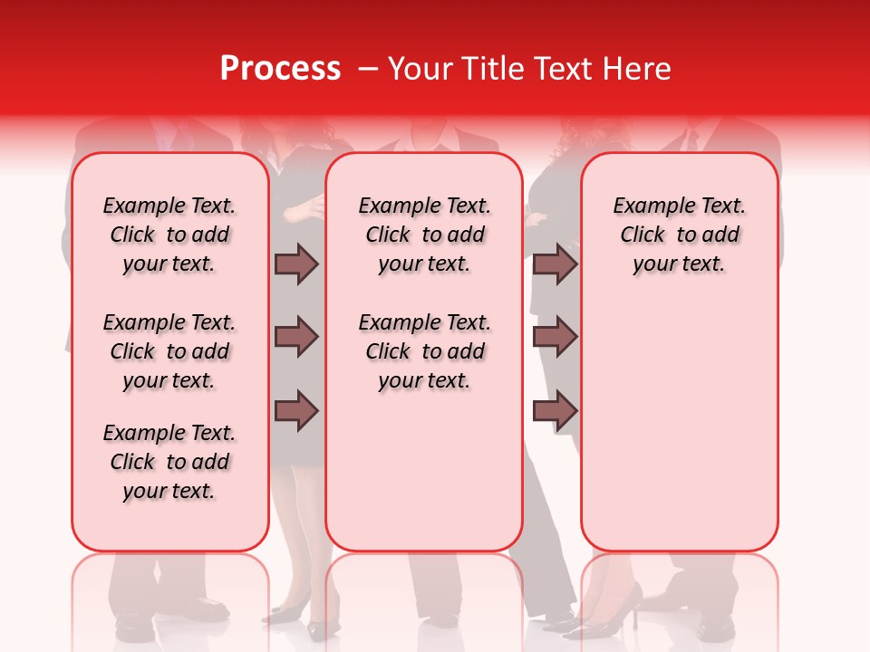 A Group Of Business People Standing Next To Each Other PowerPoint Template