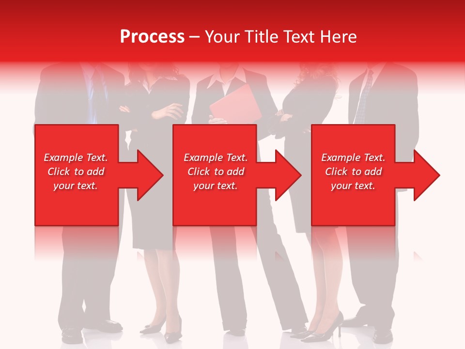 A Group Of Business People Standing Next To Each Other PowerPoint Template