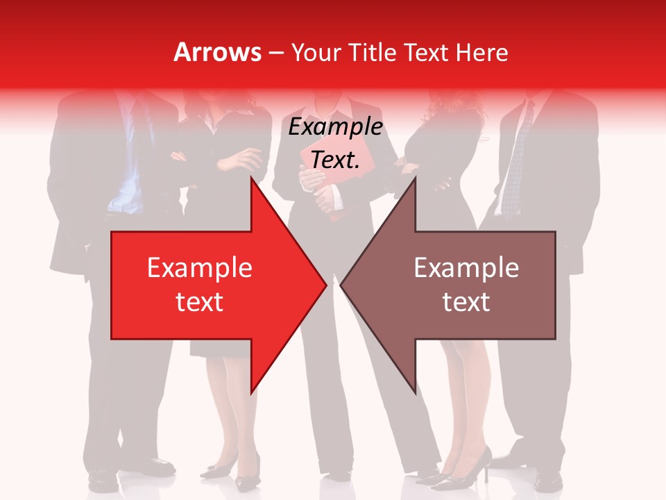 A Group Of Business People Standing Next To Each Other PowerPoint Template