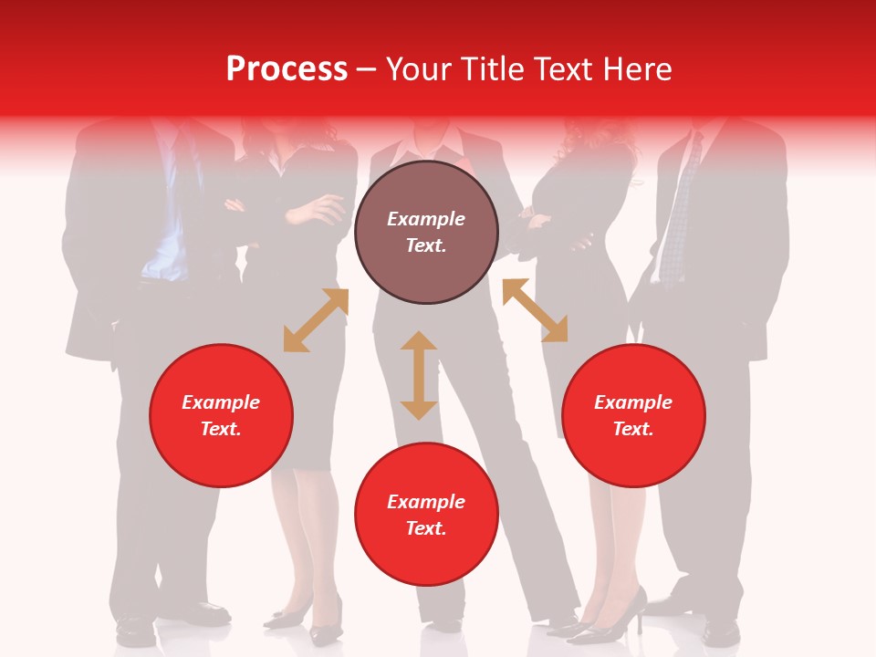 A Group Of Business People Standing Next To Each Other PowerPoint Template