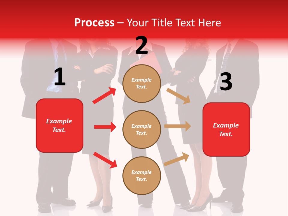 A Group Of Business People Standing Next To Each Other PowerPoint Template