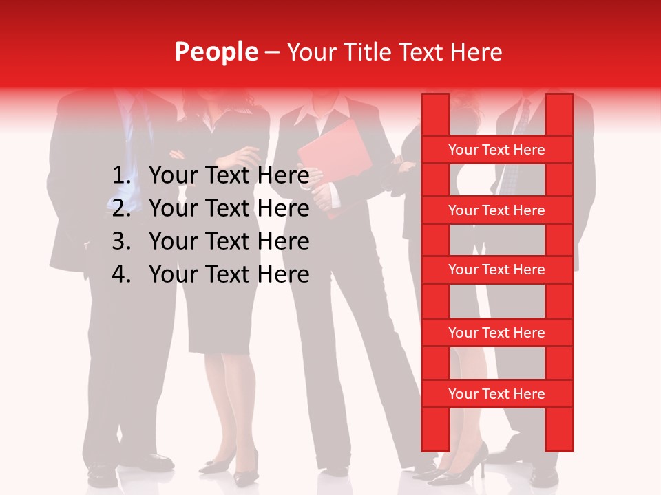 A Group Of Business People Standing Next To Each Other PowerPoint Template