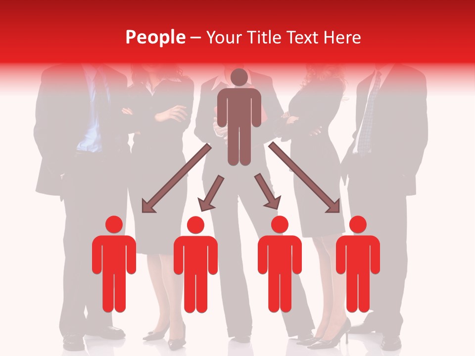 A Group Of Business People Standing Next To Each Other PowerPoint Template