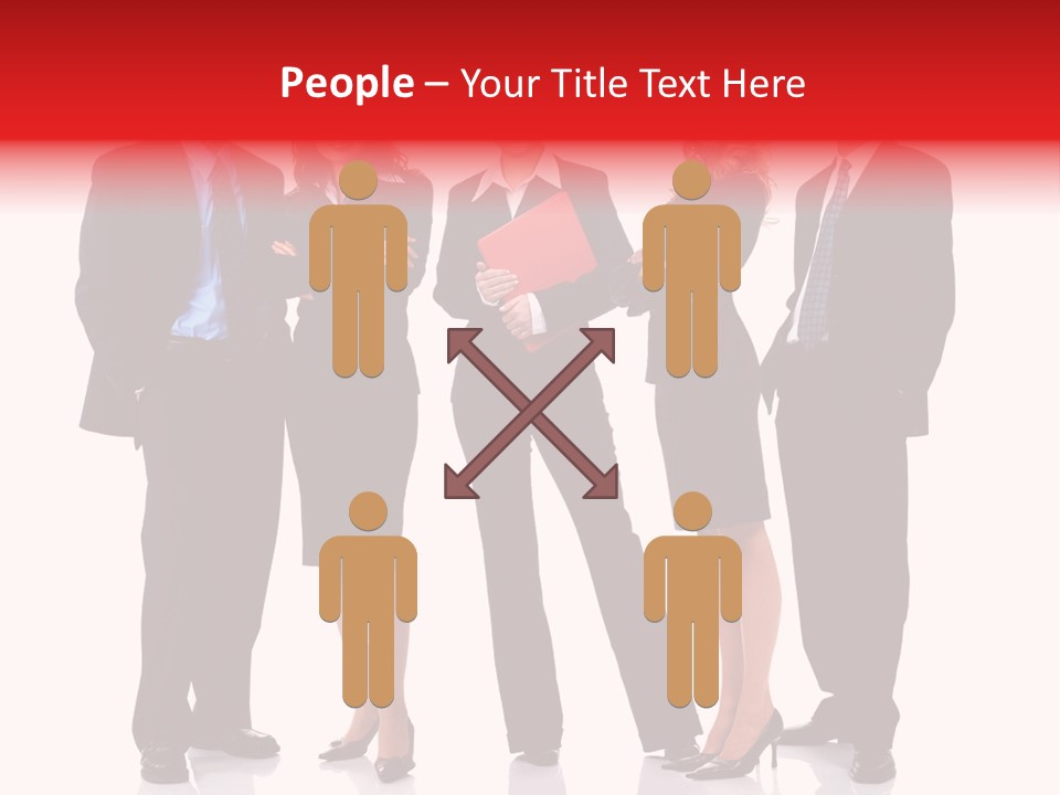 A Group Of Business People Standing Next To Each Other PowerPoint Template