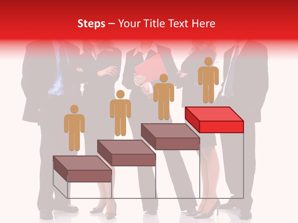 A Group Of Business People Standing Next To Each Other PowerPoint Template