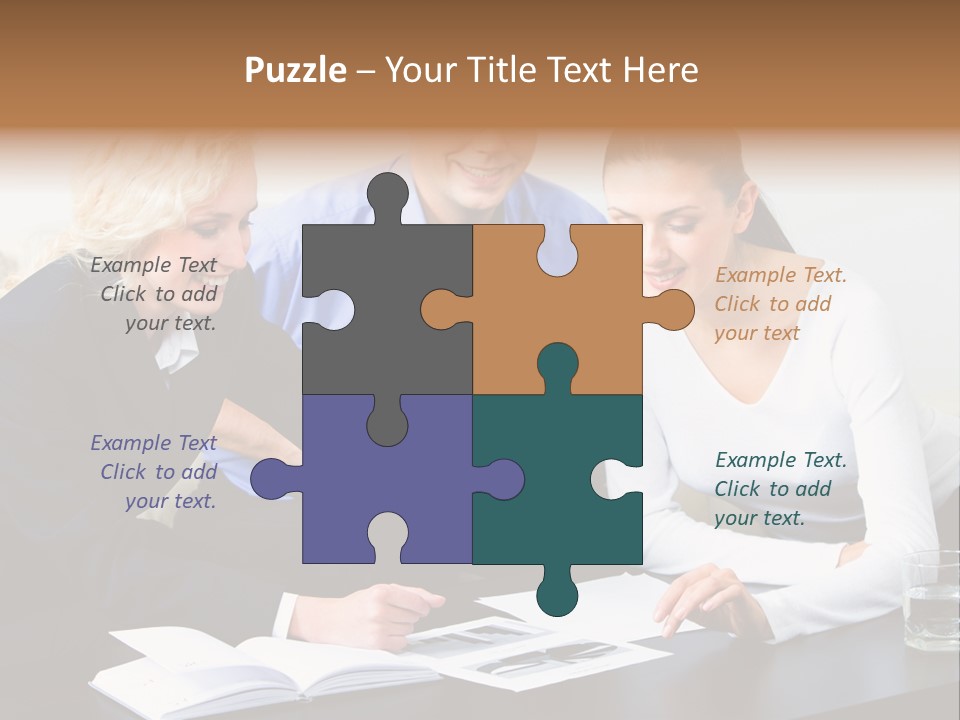 A Group Of People Sitting Around A Table With A Laptop PowerPoint Template