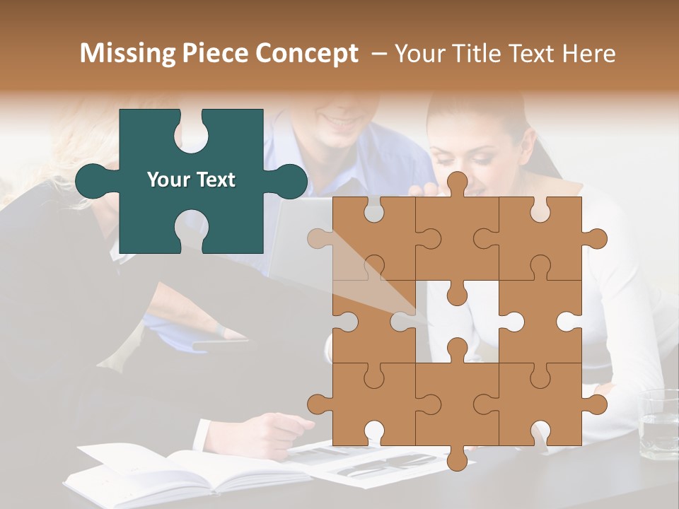 A Group Of People Sitting Around A Table With A Laptop PowerPoint Template