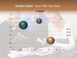 A Group Of People Sitting Around A Table With A Laptop PowerPoint Template