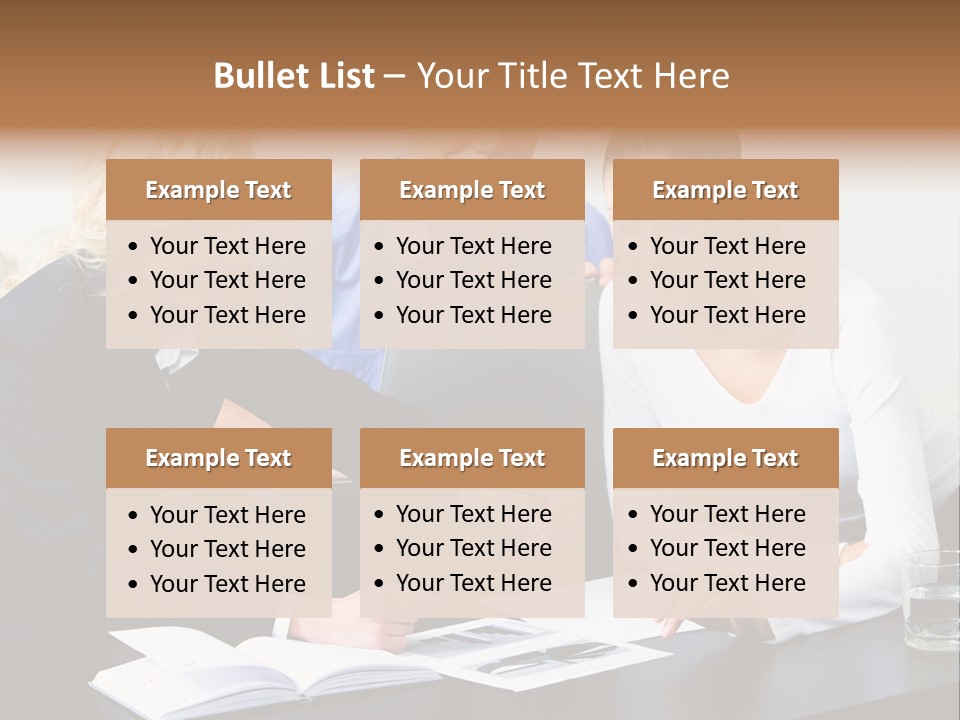 A Group Of People Sitting Around A Table With A Laptop PowerPoint Template