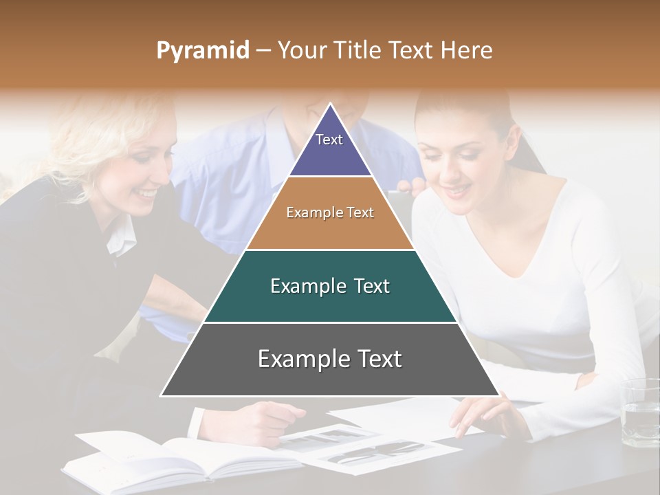 A Group Of People Sitting Around A Table With A Laptop PowerPoint Template