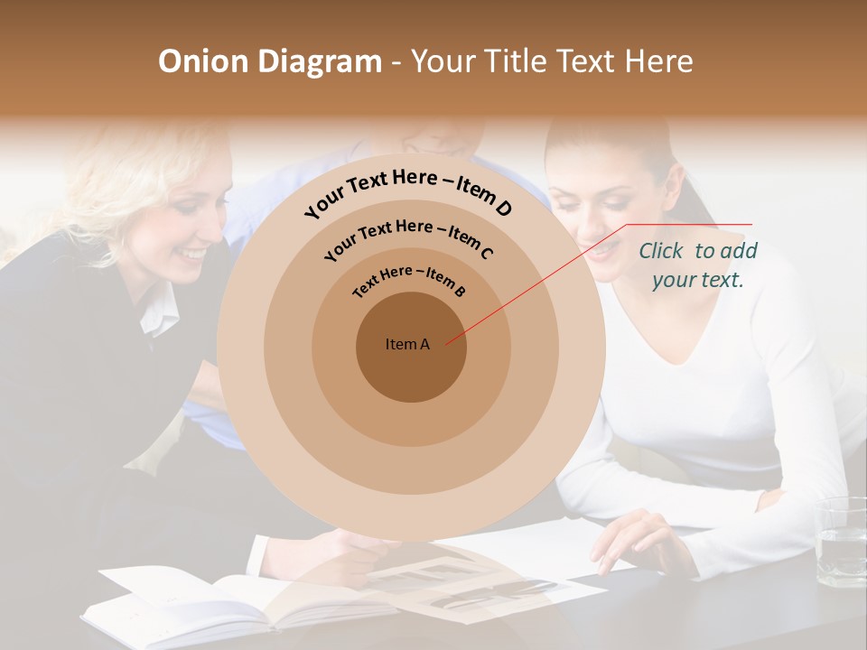 A Group Of People Sitting Around A Table With A Laptop PowerPoint Template
