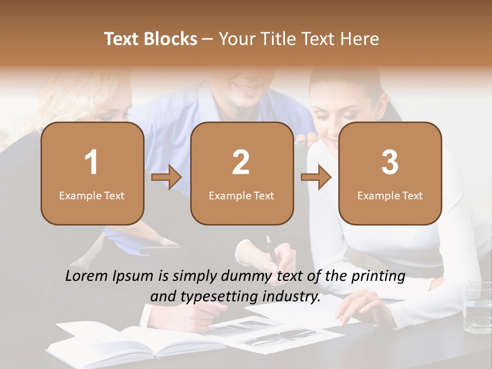 A Group Of People Sitting Around A Table With A Laptop PowerPoint Template