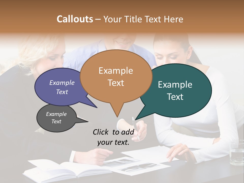 A Group Of People Sitting Around A Table With A Laptop PowerPoint Template