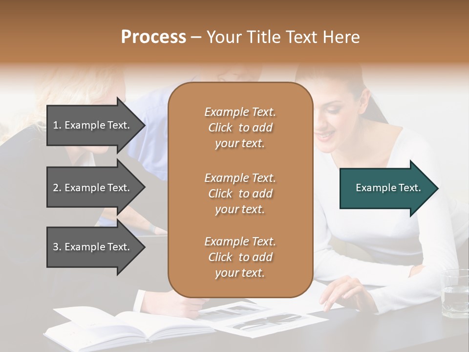 A Group Of People Sitting Around A Table With A Laptop PowerPoint Template