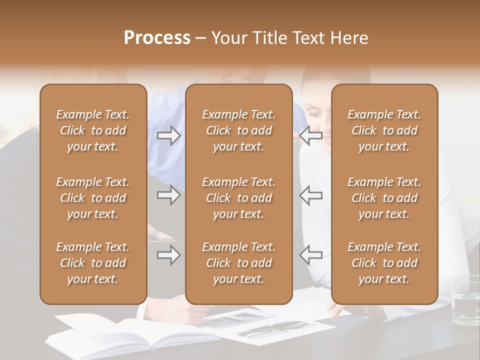 A Group Of People Sitting Around A Table With A Laptop PowerPoint Template