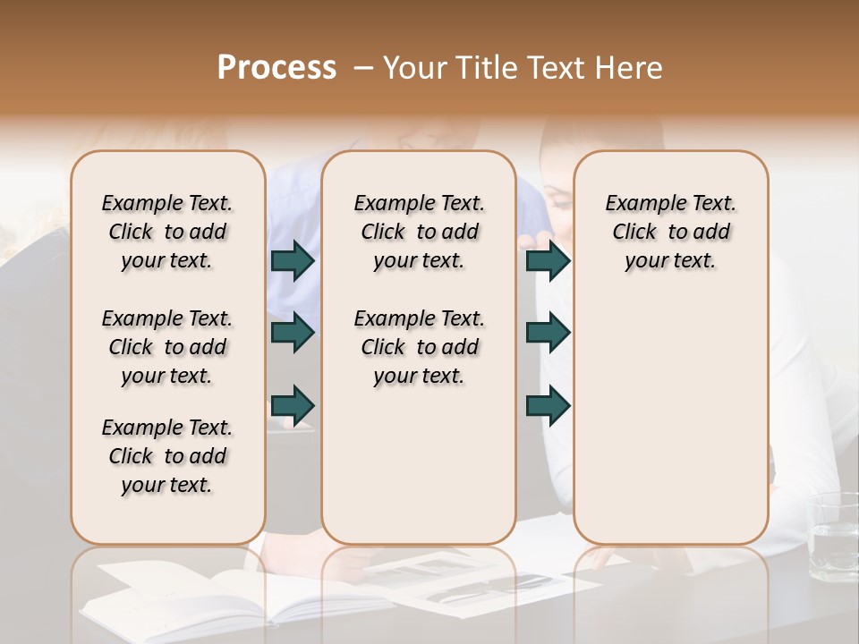 A Group Of People Sitting Around A Table With A Laptop PowerPoint Template