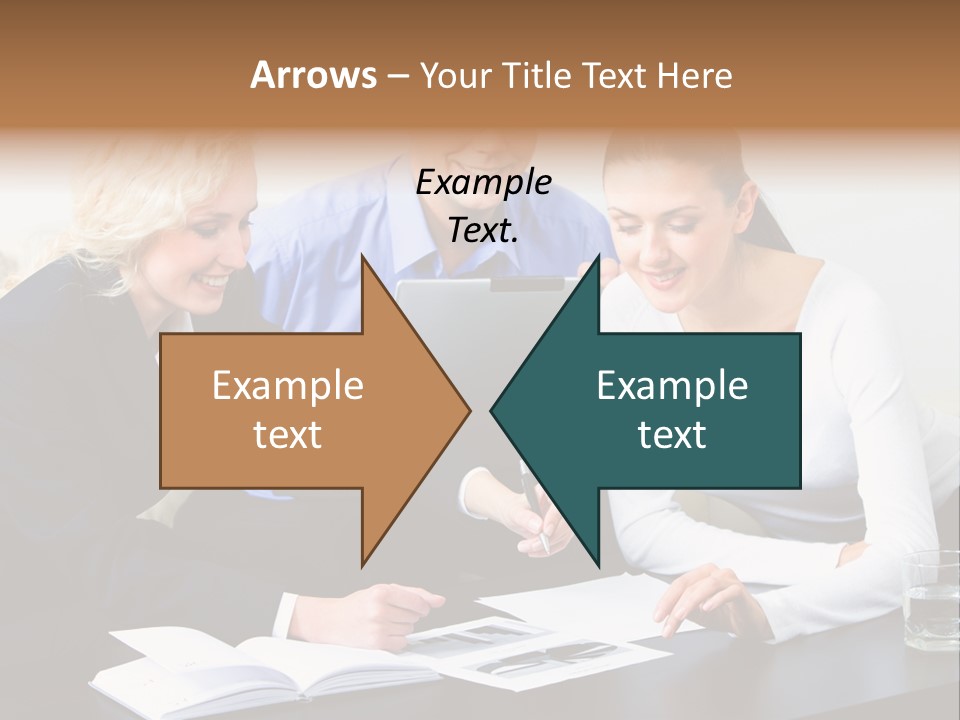 A Group Of People Sitting Around A Table With A Laptop PowerPoint Template