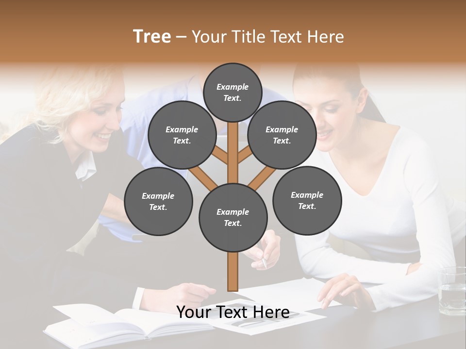 A Group Of People Sitting Around A Table With A Laptop PowerPoint Template