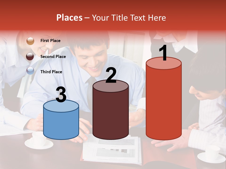 A Group Of People Sitting Around A Table Working On A Piece Of Paper PowerPoint Template