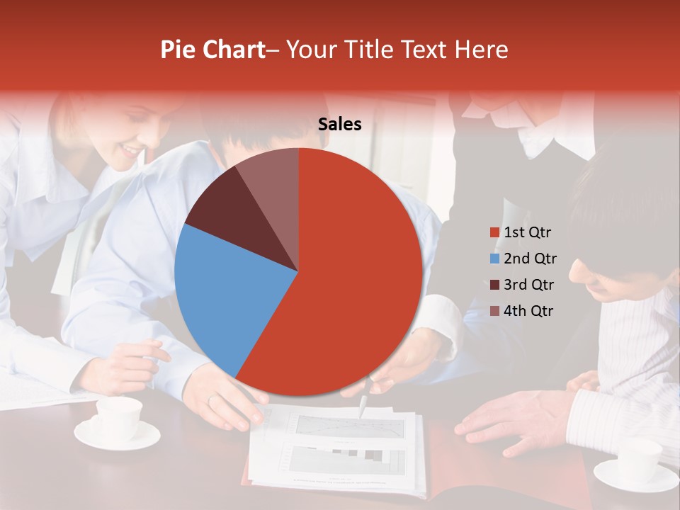 A Group Of People Sitting Around A Table Working On A Piece Of Paper PowerPoint Template