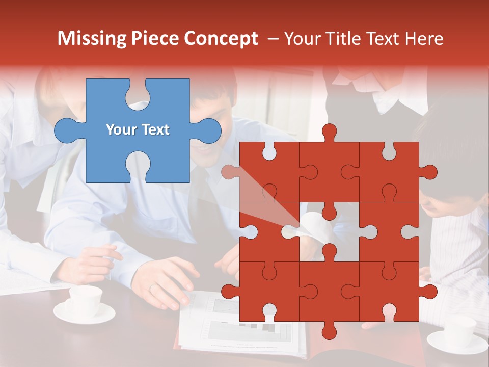 A Group Of People Sitting Around A Table Working On A Piece Of Paper PowerPoint Template