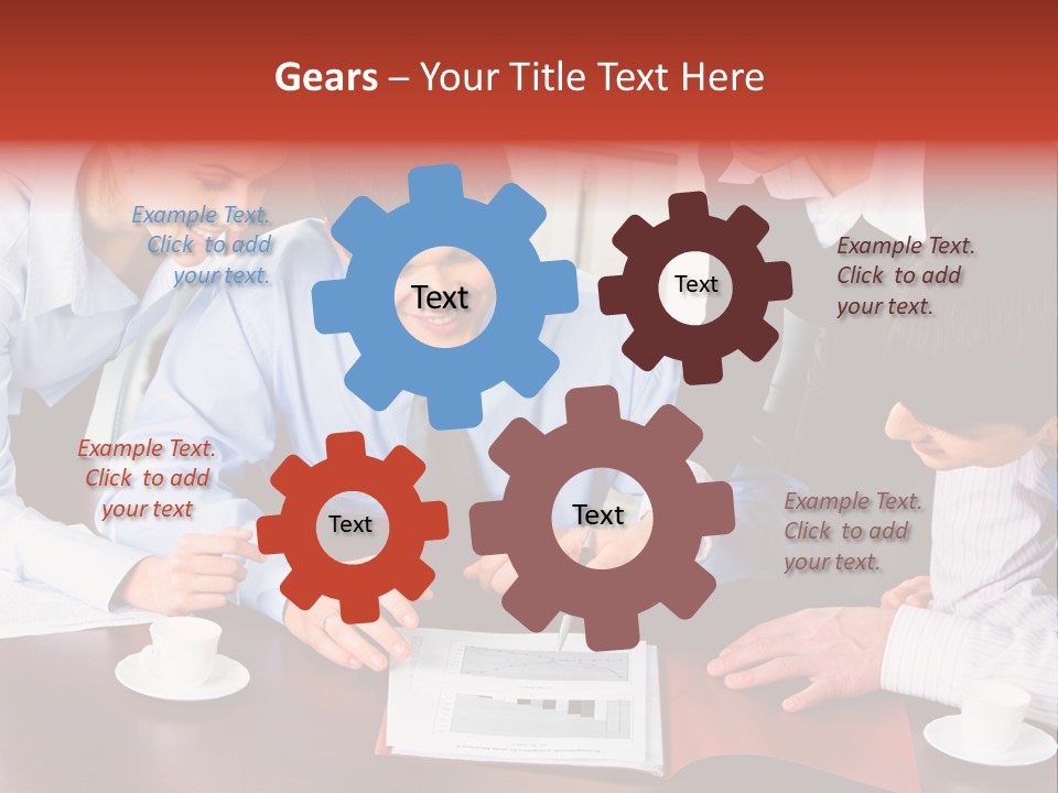 A Group Of People Sitting Around A Table Working On A Piece Of Paper PowerPoint Template