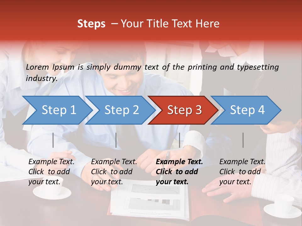 A Group Of People Sitting Around A Table Working On A Piece Of Paper PowerPoint Template