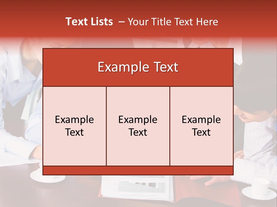 A Group Of People Sitting Around A Table Working On A Piece Of Paper PowerPoint Template