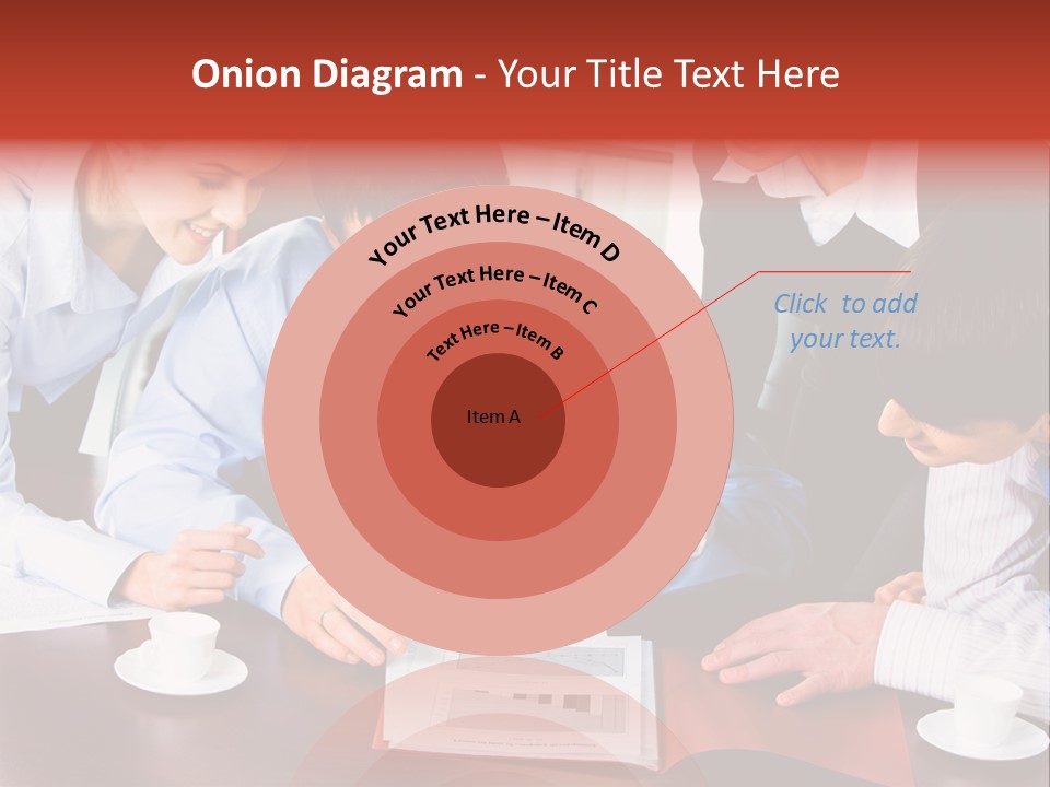 A Group Of People Sitting Around A Table Working On A Piece Of Paper PowerPoint Template