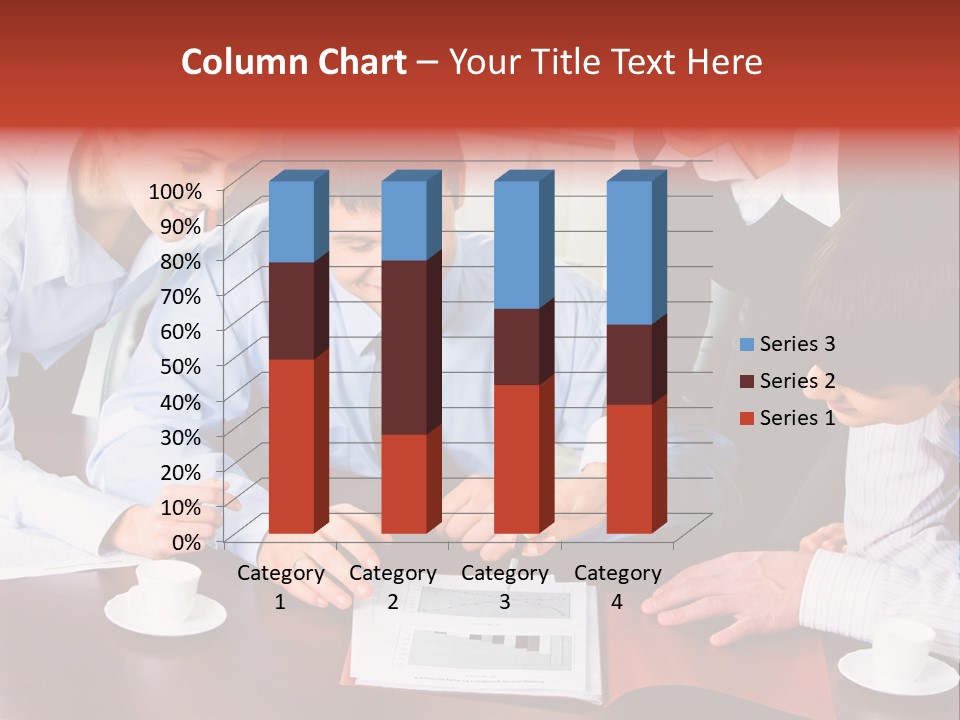 A Group Of People Sitting Around A Table Working On A Piece Of Paper PowerPoint Template
