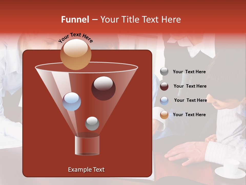 A Group Of People Sitting Around A Table Working On A Piece Of Paper PowerPoint Template