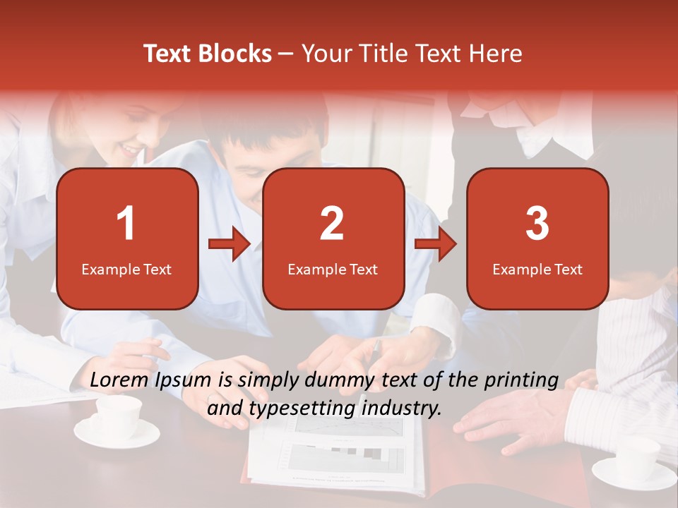 A Group Of People Sitting Around A Table Working On A Piece Of Paper PowerPoint Template