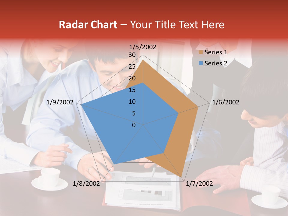 A Group Of People Sitting Around A Table Working On A Piece Of Paper PowerPoint Template