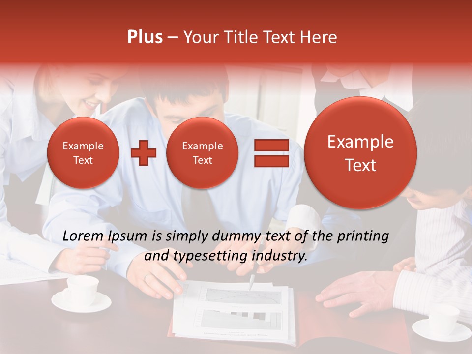 A Group Of People Sitting Around A Table Working On A Piece Of Paper PowerPoint Template